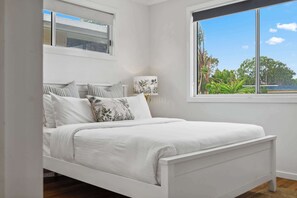 4 bedrooms, iron/ironing board, travel cot, WiFi