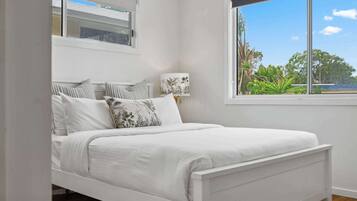4 bedrooms, iron/ironing board, travel cot, WiFi