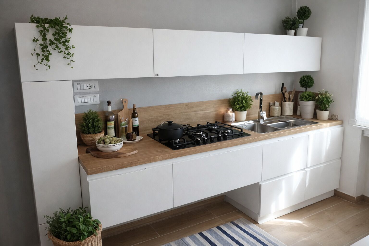 Kühlschrank, Ofen, Herdplatte, Geschirrspüler