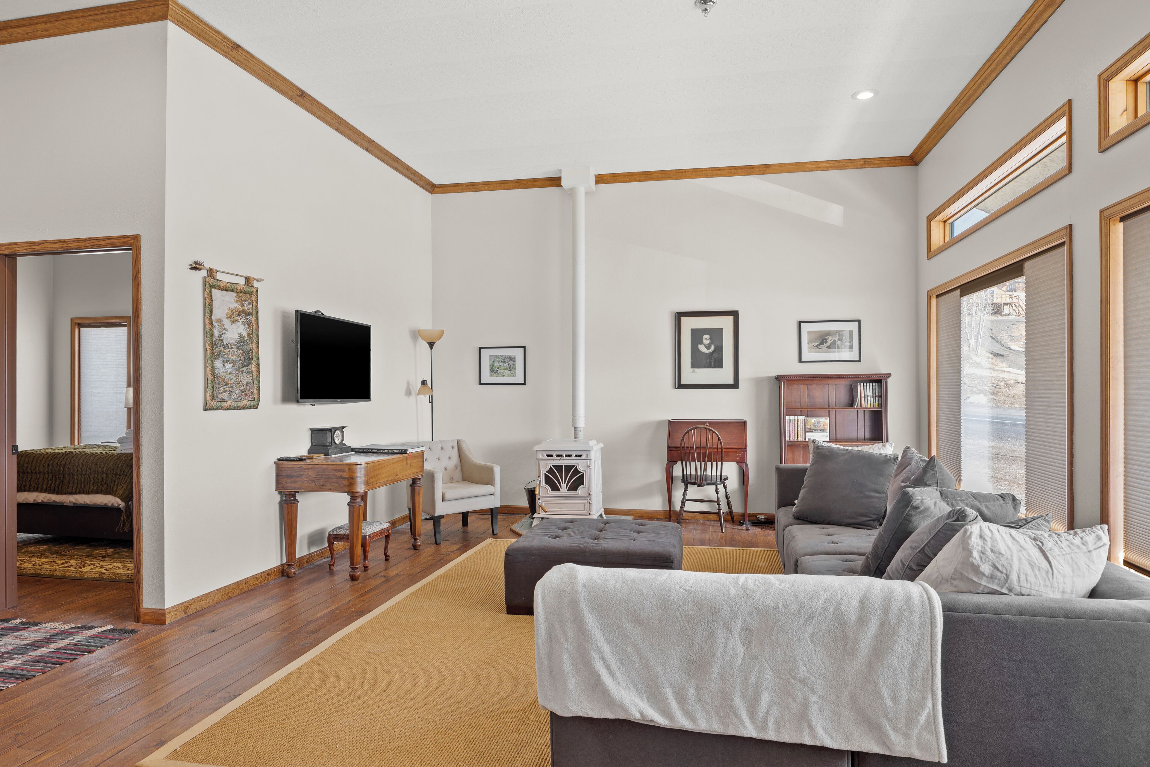 Spacious & inviting living area.