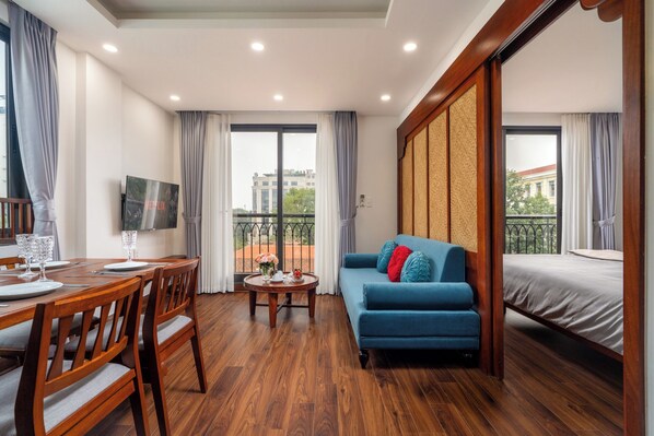 Luxury Suite, Balcony, City View | Living area - Evelyn Indochine Chic in Central Hanoi (Hanoi)