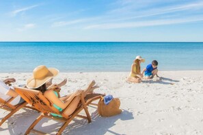 Sun-loungers, beach towels