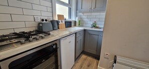 Fridge, oven, stovetop, toaster