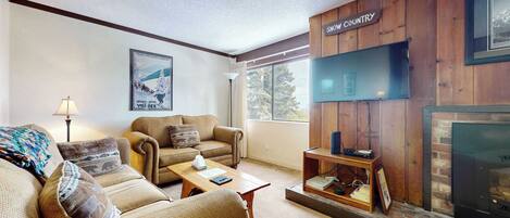 TV, fireplace, DVD player, offices