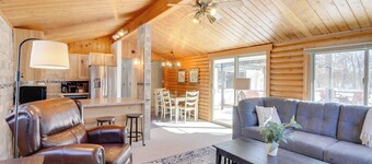 Near Golf & Pelican Lake: Log Cabin w/ Deck!