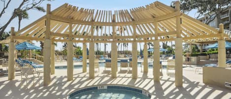A heated pool