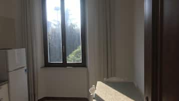 Basic Apartment | Private kitchen | Fridge, microwave, stovetop, cookware/dishes/utensils