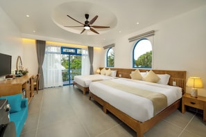 Family Studio Suite, Multiple Beds, Balcony, City View | City view