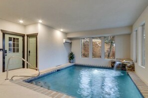 Indoor pool, a heated pool - *Brand New Cabin w/ POOL! Theater + Near TOWN!* (Pigeon Forge)