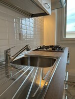 Classic Apartment, Balcony, City View | Private kitchen | Full-size fridge