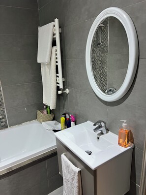 Towels, soap, toilet paper
