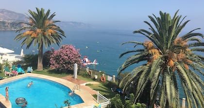 Attractive Firstline apartment on the beach in central Nerja