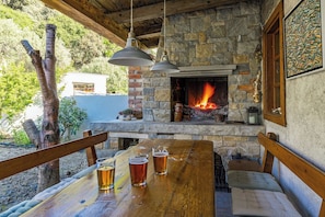 Outdoor dining - Studio in Rab Near Sandy Beach and Jacuzzi (Rab)