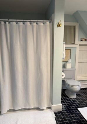 Hiustenkuivaaja, pyyhkeet, saippua, vessapaperi