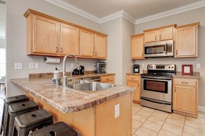 Microwave, oven, stovetop, dishwasher