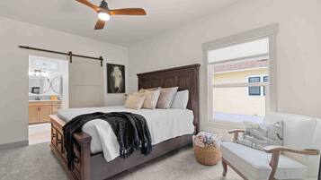 2 bedrooms, iron/ironing board, travel crib, free WiFi