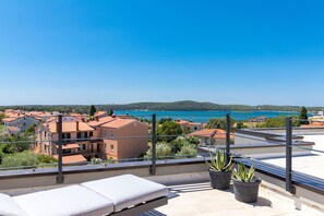 Balcony - Furnished Penthouse With sea View (Medulin)