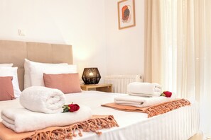 1 bedroom, iron/ironing board, travel crib, WiFi