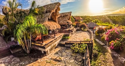Volcano Viewing from Casa Maya Lodge!