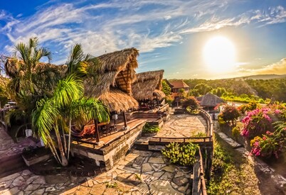 Volcano Viewing from Casa Maya Lodge!