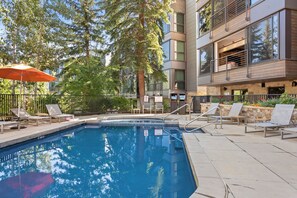 Outdoor pool, a heated pool