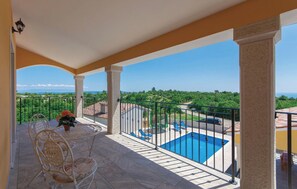 Balcony - Villa in Skitaca With Pool and Sea Views (Rasa)