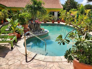 Outdoor pool - Cozy Apartment 2 Romantic Pool in Tropical Oasis Resort HappyDays Aruba (Aruba)