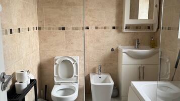 Apartment | Bathroom | Shower, hair dryer, towels