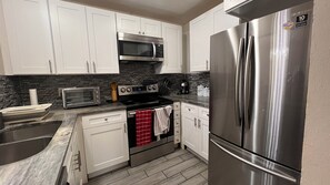 Microwave, oven, stovetop, dishwasher