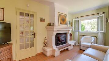 TV, fireplace, ping pong