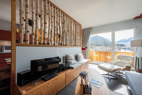 Chalet „Près Du Mélèze“ mit Bergblick, Gemeinschaftsgarten und WLAN