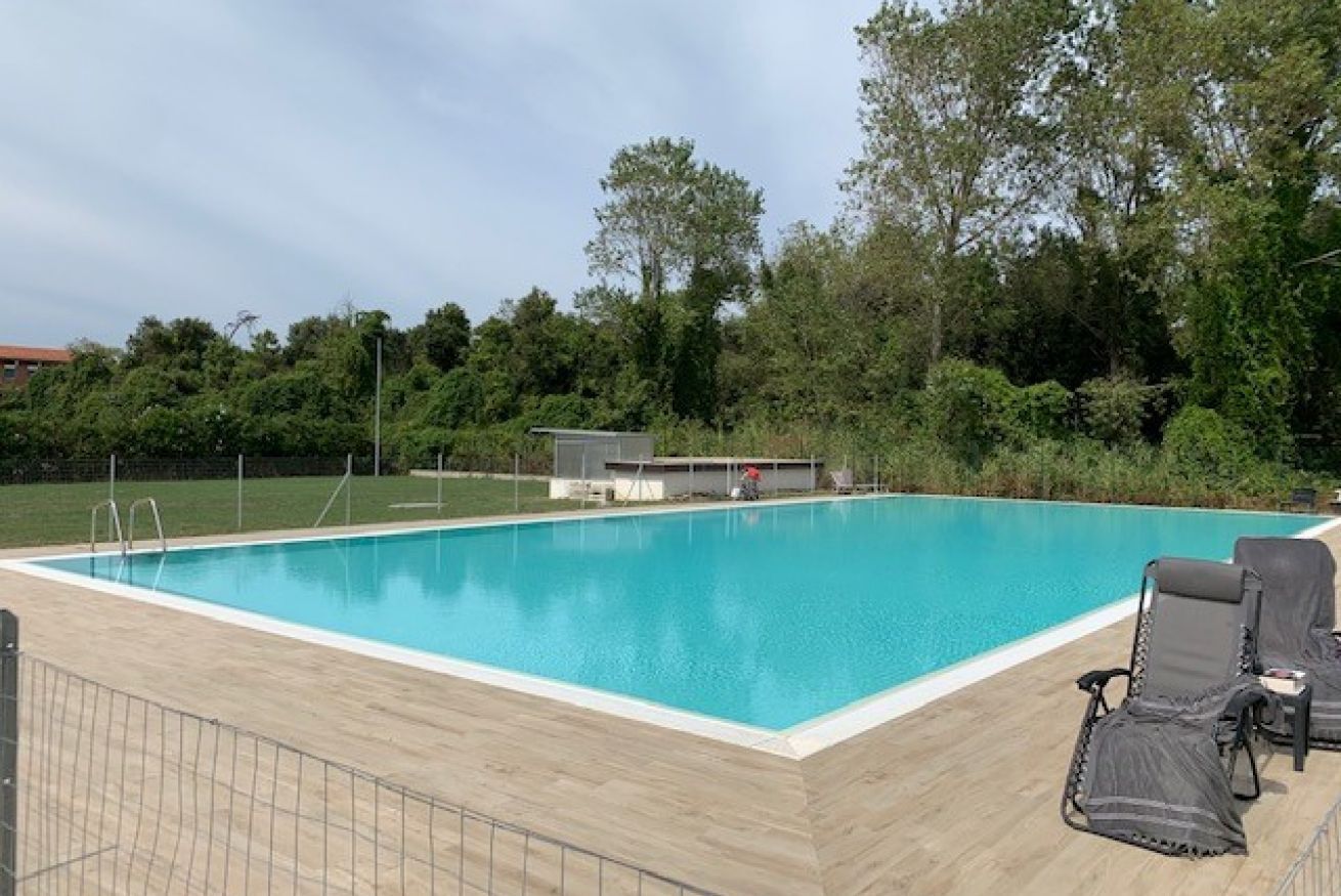 A heated pool