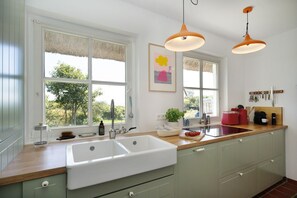 Fridge, oven, stovetop, dishwasher