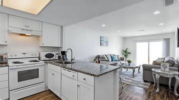 Microwave, oven, stovetop, dishwasher