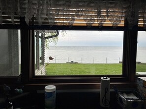 Interior - Spacious, Lakefront 2-bedroom/2-bath house 30 min to Lambeau Field w/Futon in LR (Luxemburg)