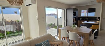 New rental following a move, new house with sea and port view