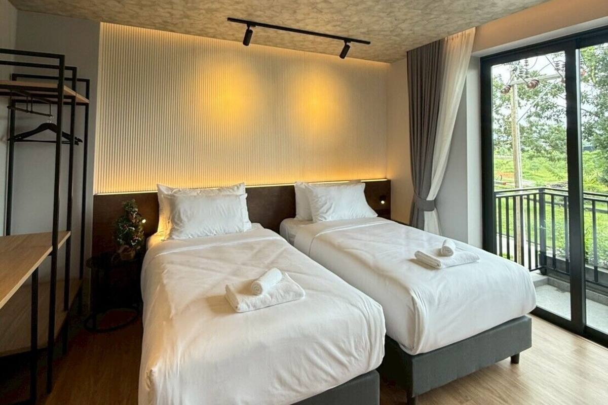 Deluxe Twin Bed | โต๊ะทำงาน, พื้นที่ทำงานแบบใช้แล็ปท็อป, Wi-Fi ฟรี