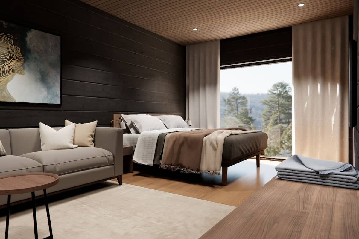 Panoramic Studio Suite | Peralatan tempat tidur premium, peti besi dalam bilik