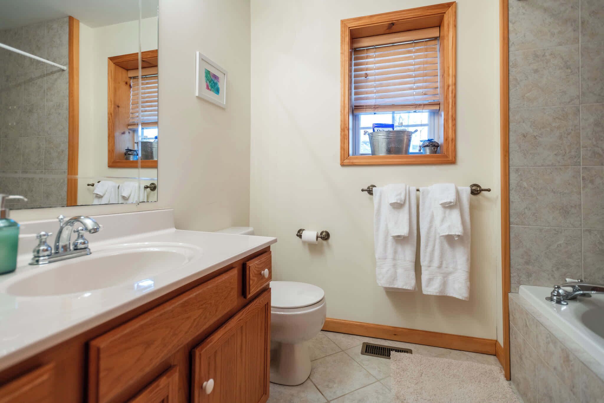 Douche, serviettes fournies