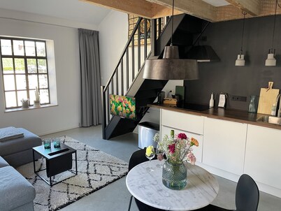 Apartment in south Limburg for two people in old school with sunny garden