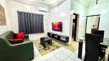 Apartment, 1 Bedroom, Non Smoking, Balcony | Living area | 43-inch Smart TV with digital channels, streaming services