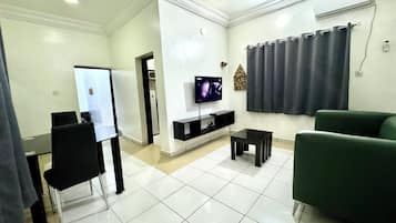 Apartment, 1 Bedroom, Non Smoking, Balcony | Living area | 43-inch Smart TV with digital channels, streaming services
