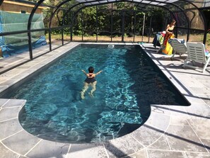 Indoor pool, a heated pool