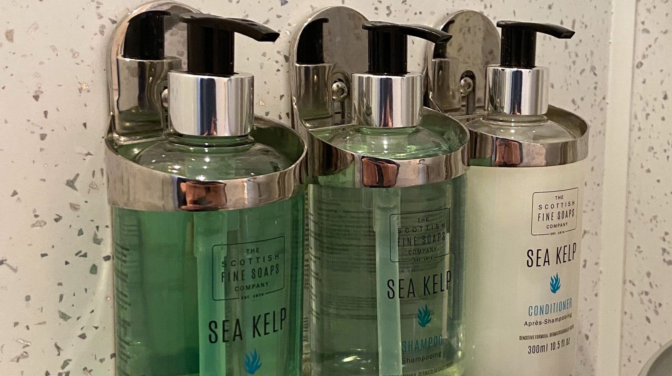 Three bottles of Sea Kelp conditioner.
