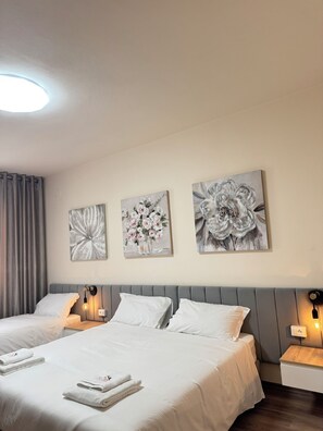 2 bedrooms, iron/ironing board, WiFi, bed sheets