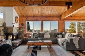 Televisión, chimenea y videojuegos