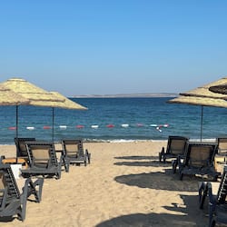 Private beach, white sand