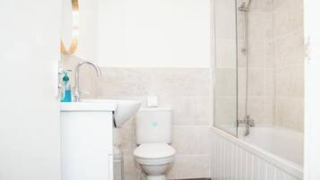 Towels, soap, toilet paper