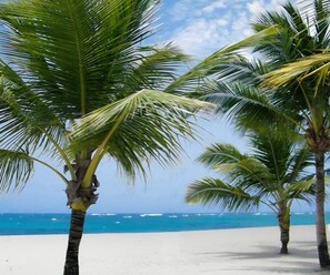 On the beach, beach towels