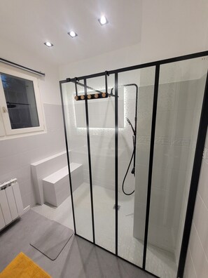 Shower, hair dryer